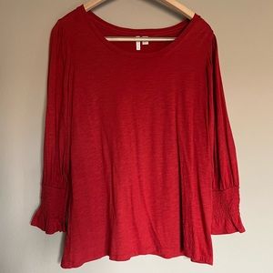 *Brand New* Cato Red Detail Sleeve Top Medium